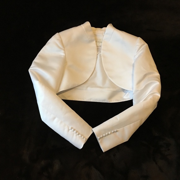 David's Bridal Jackets & Blazers - David's Bridal White Bolero Jacket